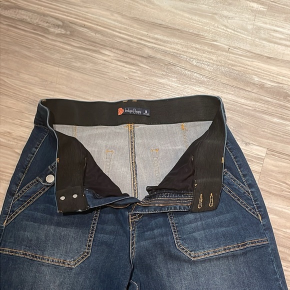 ADORABLE INDIGO POPPY WIDE LEG JEANS SZ 14 w/ BUILT IN TUMMY CONTROL WAIST BAND - Picture 7 of 11